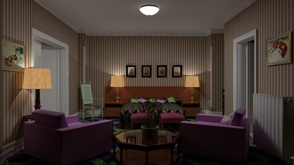 Room 237 The Shining sets a digital reconstuction