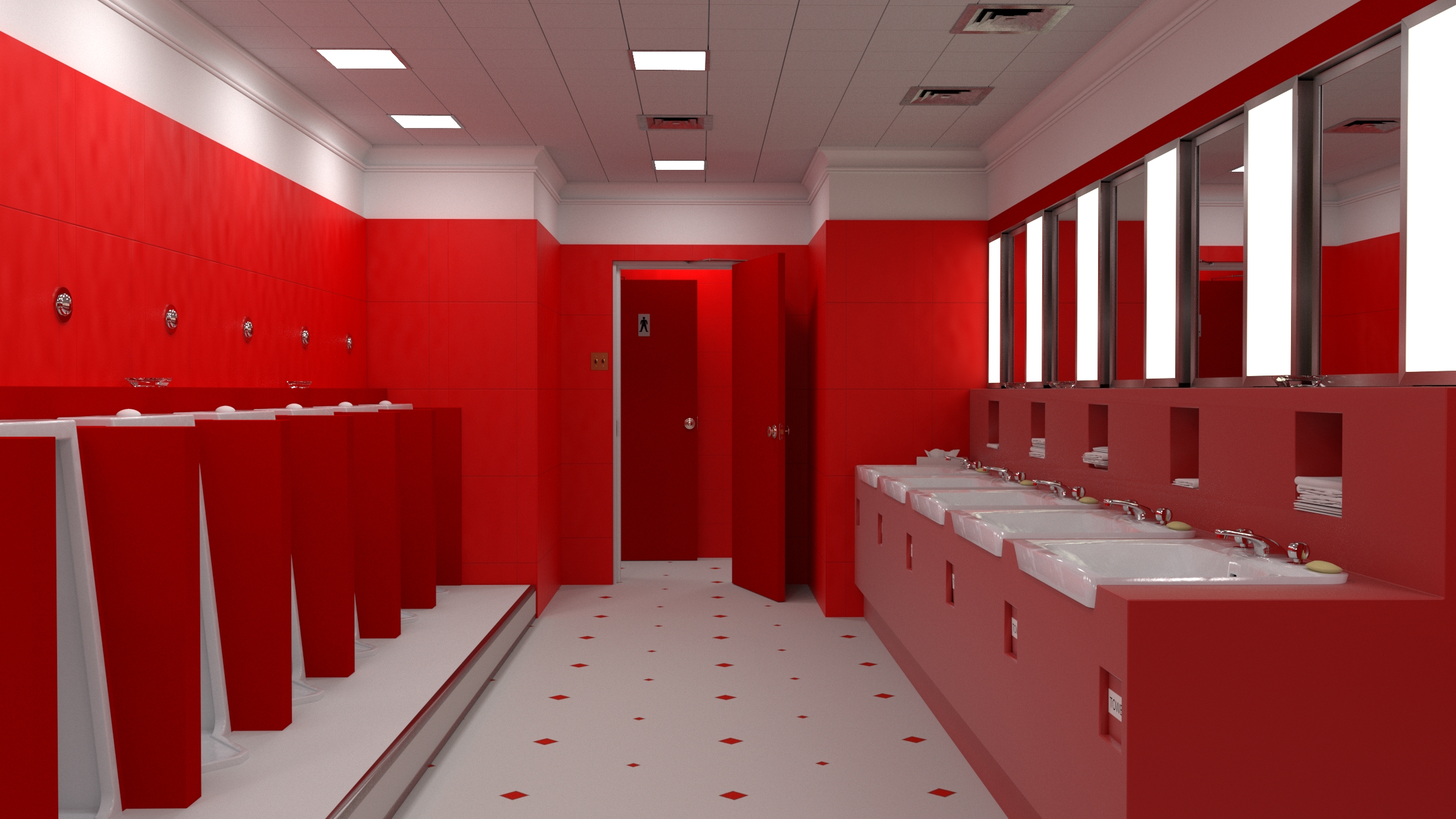Red Bathroom