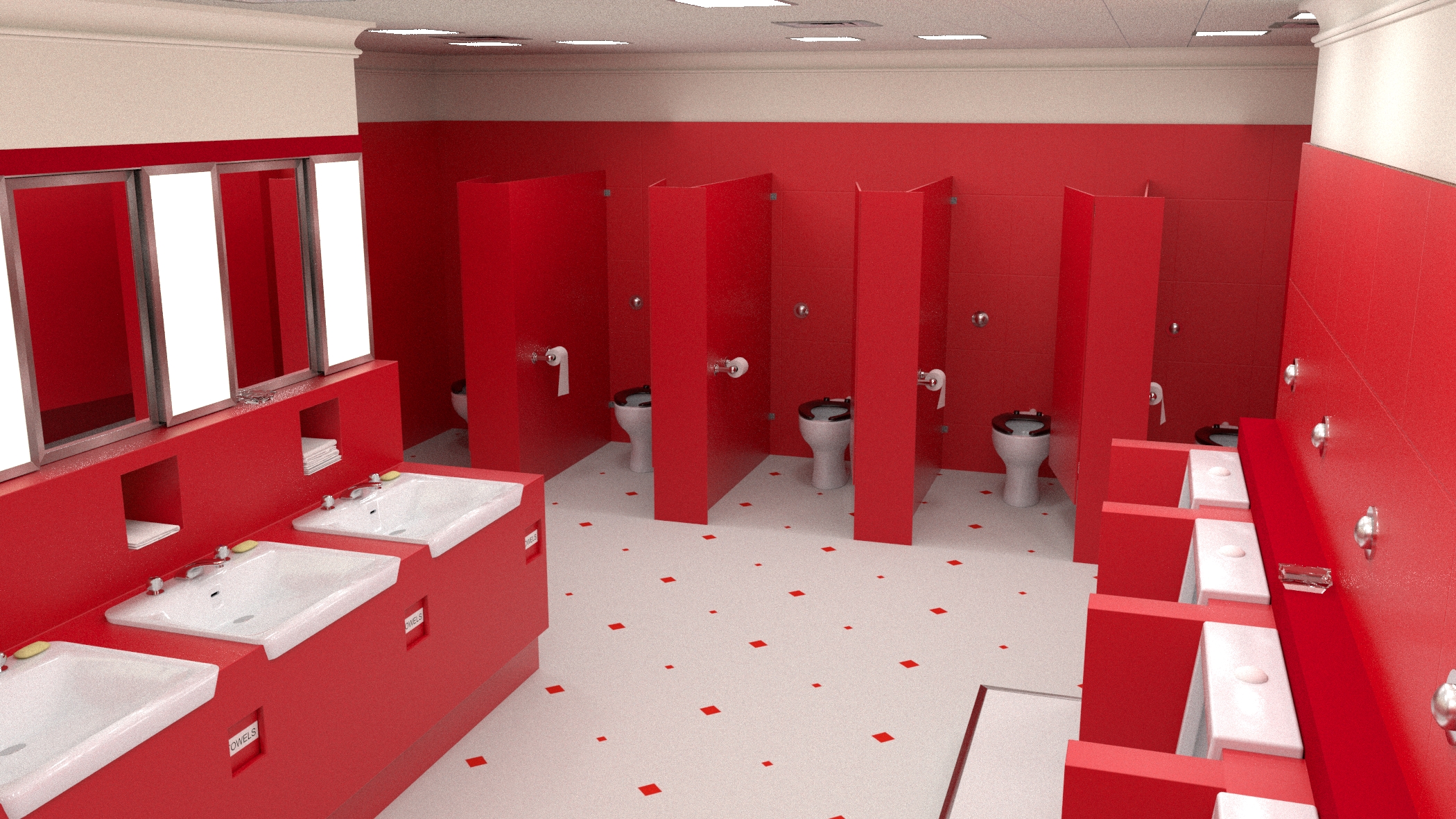 Red Bathroom