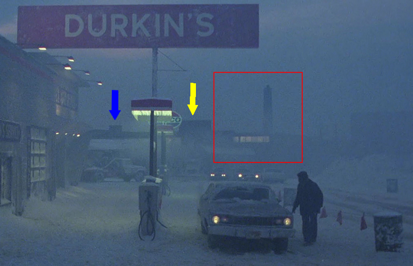 First scene at Durkin's Service Station
