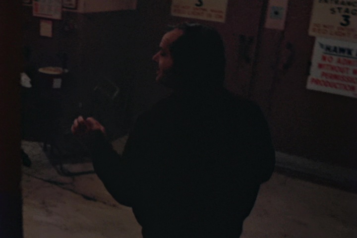 Jack Nicholson near the entrance of stage 3 where the Colorado Lounge set is located